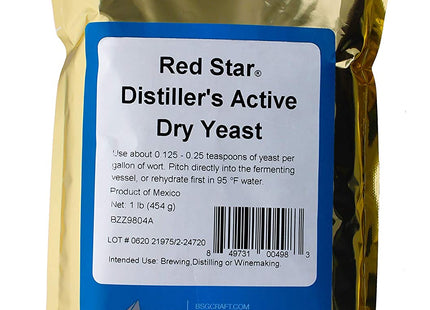 Red Star Distiller's Yeast DADY - 1 Lb - Pack of 5