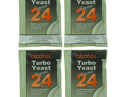 Alcotec Turbo Yeast Express 24 - Pack of 4